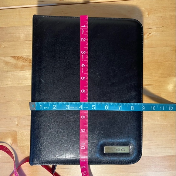 Vintage Zip around Binder Genuine cowhide made in the USA - Picture 12 of 13